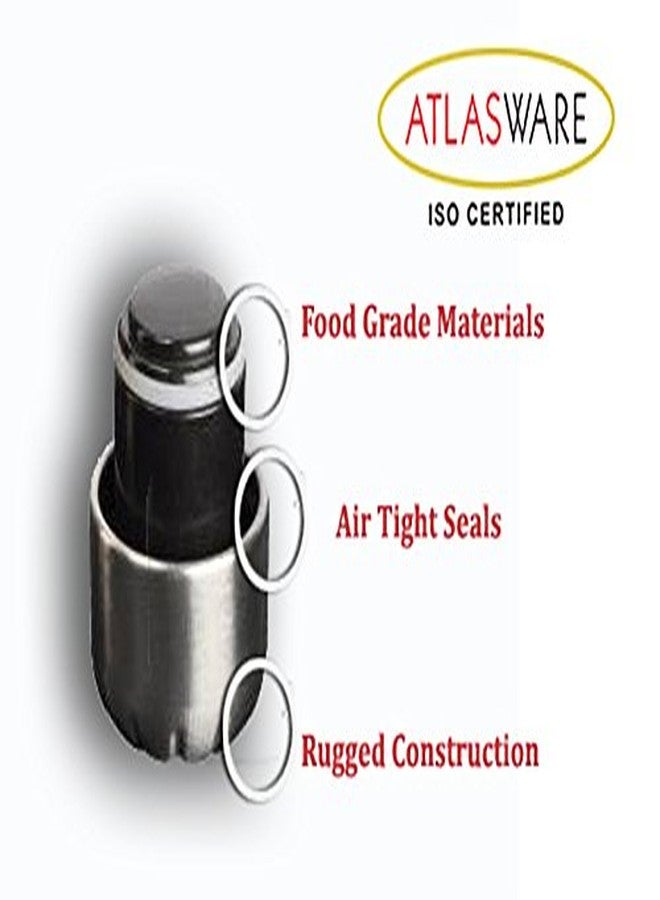 Atlasware Made in India Stainless Steel Grey Vacuum Water Bottle, 750 ML| Tea Thermos| BPA-Free |Double Wall Vacuum Flasks, Leakproof Bottle |3 to 4 Cups Capacity| Color: Grey - Image 3